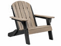Adirondack Gartenstuhl 83 x 80 x 98 cm Kunststoff Holzoptik Braun Schwarz mit Armlehnen