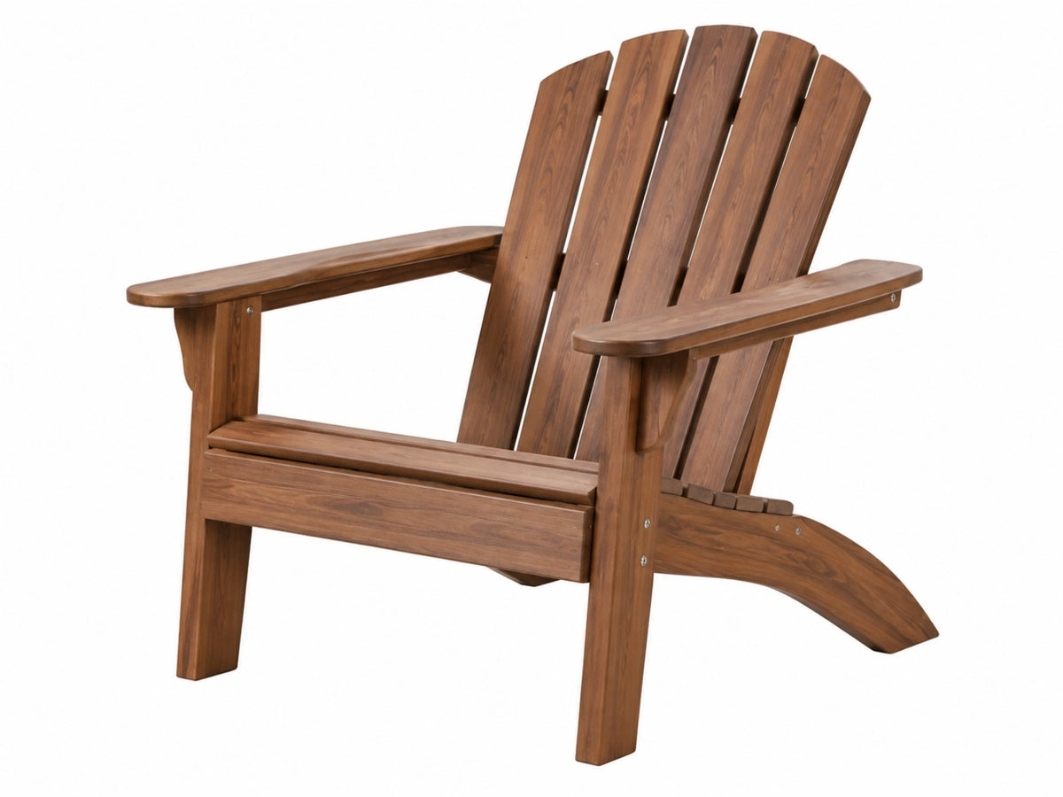 Adirondackstuhl 80 x 90 x 100 cm Holz Braun für Garten mit breiten Armlehnen
