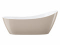 Freistehende Badewanne 170 x 75 x 58 cm Acryl Beige Weiß oval modern