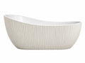 Freistehende Badewanne 170 cm Acryl Weiß gerippte Oberfläche Modern
